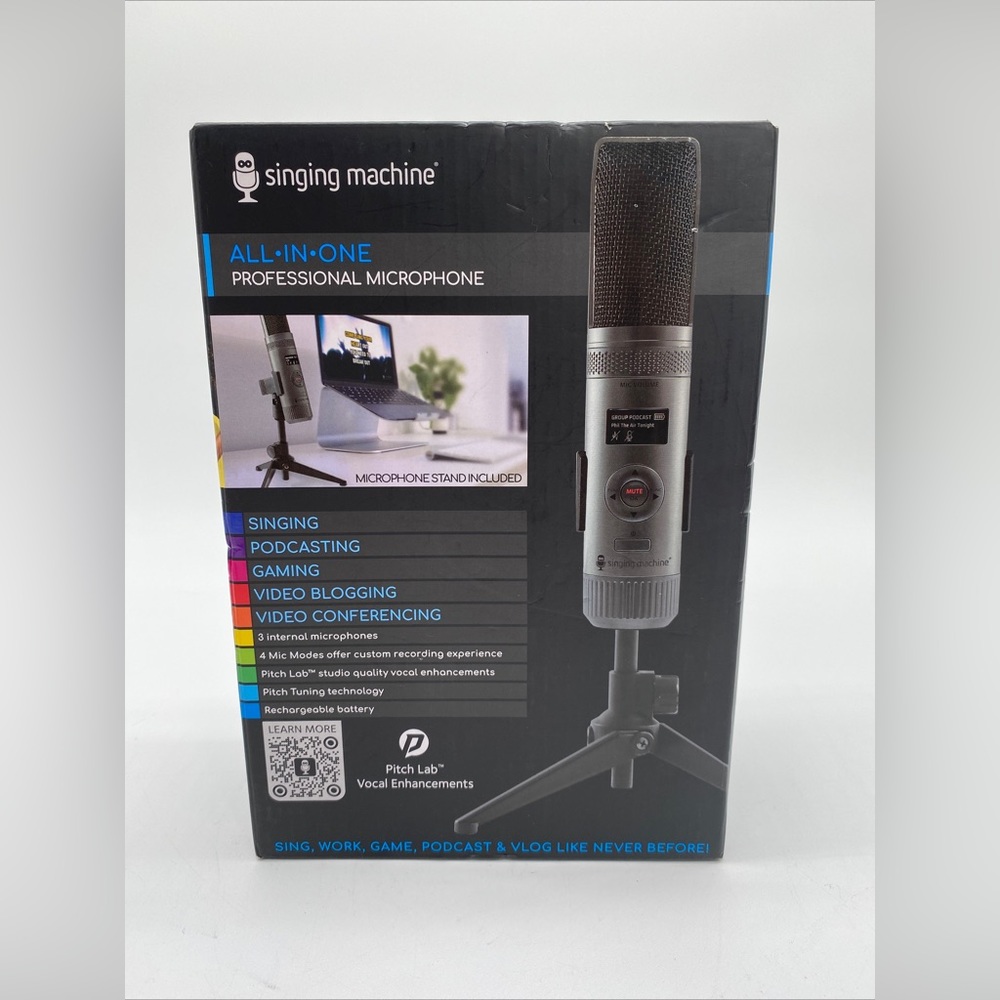 The Singing Machine All-In-One Microphone, Black, SMM2097